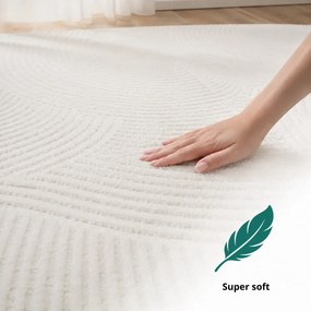 Angel Carpet, Kusový koberec Zafiro 25 Cream, 80x150, biela, kancelária
