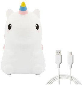 LED RGBW Stmievateľné nabíjateľné detské nočné svetlo UNICORN LED/1W/5V 1200 mAh