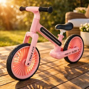 KIK Trike Fix Glow LED detské odrážadlo, ružové, 12″