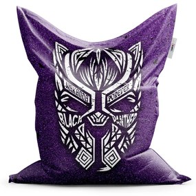 Sablio Sedací vak BLACK PANTHER wakanda forever Biely - 150x100 cm
