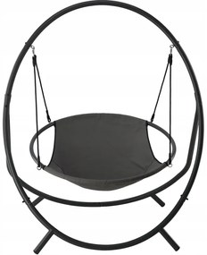 Luxusné závesné kreslo PATIO s vankúšom Sivé vankúše