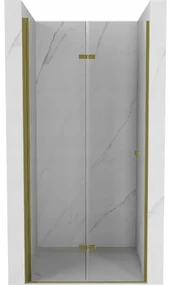 Mexen Lima skladacie sprchové dvere 90 cm, transparentnéné, zlatá - 856-090-000-50-00