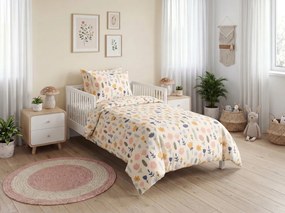 Krepové obliečky do postieľky Renforcé FLORI DREAM farebné Rozmer obliečky: 45 x 65 cm | 90 x 140 cm