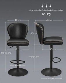 Set dvoch barových stoličiek LJB097B01