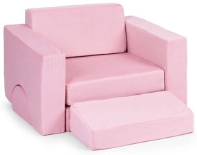 DIY Modulárne detské kreslo 8 mäkkých vankúšov skladacie - ECOTOYS rose