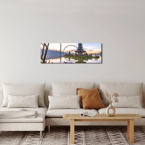 Obraz - Chrám Shaivite (s hodinami) (90x30 cm)