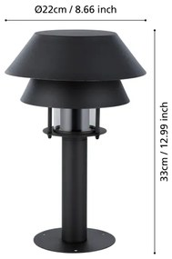 Eglo 900802 - Vonkajšia lampa CHIAPPERA 1xE27/40W/230V 33 cm IP65