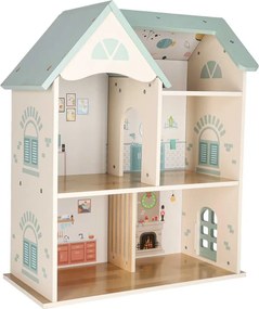 KIK LULILO Drevený domček pre bábiky 56 cm mätový