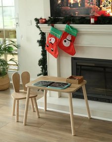 Detská sada stolíka a stoličiek 2 ks Bunny One Chair Set - Brown
