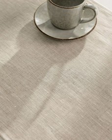 Bežec s volánom 40x160 cm farba produktu béžová látka polopriehľadný, zapletaná, ľanová