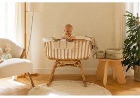 Svetlozelené látkové detské úložné boxy v súprave 2 ks ø 30x20 cm Bambie Olive – Lorena Canals