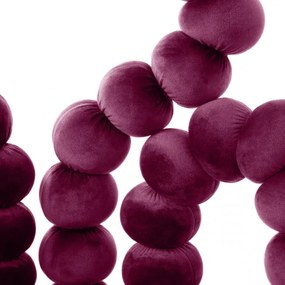Jedálenská stolička BUBBLE BEAM zamatová bordová so zlatými nohami 871844