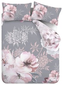 Sivé obliečky Catherine Lansfield Dramatic Floral, 200 x 200 cm