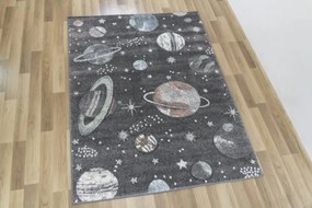 Detský koberec Lima C288A  Planéty sivý / krémový