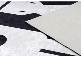 Umývateľný koberec BAMBINO 2104 'Game over' svadba, rozlúčka so slobodou, protišmykový - čierny Veľkosť: 160x220 cm