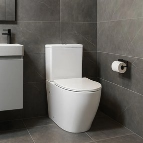 Erga Siena, WC kombi misa s nádržkou vrátane splachovacej súpravy 620x365x820 mm + toaletné sedadlo, biela lesklá, ERG-V03-SIENA-RIM-WH