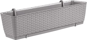 Plastový balkónový kvetináč DRL500PW 49,2 cm - mocca