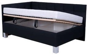 Čalúnená posteľ s úložným priestorom bez matraca MARIA PETITE 120x200 cm antracit