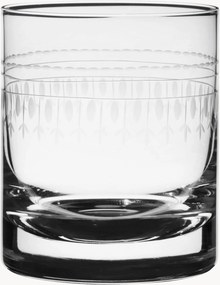 Ručne fúkané krištáľové poháre na whisky Ovals, 2 ks