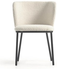 Biele čalúnené jedálenské kreslo Ciselia – Kave Home