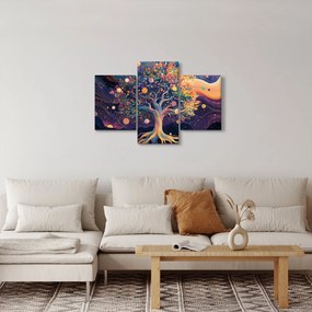 Obraz – Fialový strom plný energie (90x60 cm)