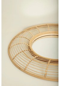 Nástenné zrkadlo s bambusovým rámom ø 80 cm Charm – Hübsch