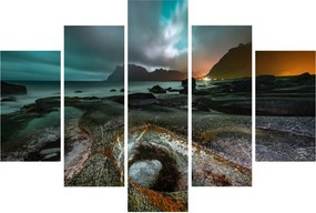 Obraz - Nočná scéna (150x105 cm)