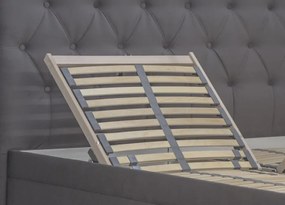 Posteľ Amy 180x200 cm, tmavo šedá látka