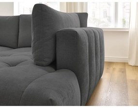 Tmavosivá rozkladacia/s úložným priestorom rohová pohovka (pravý roh/do L) Fuji – Bobochic Paris