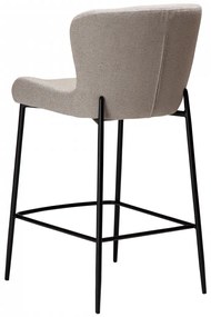 GLAM ČALÚNENÁ BAROVÁ STOLIČKA cashmere/black