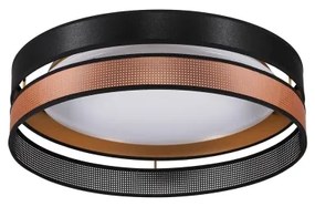 Duolla-LED Stropné svietidlo ROLLER DUO SHINY LED/24W/230V pr. 45 cm čierna/medená
