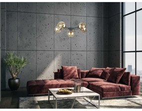 Luster na lanku KALIOPE 6xE27/60W/230V čierna/dymová béžová