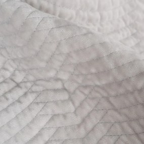 Krémový zamatový prešívaný pléd 230x260 cm – Ixia