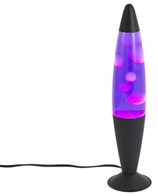 Lávová lampa fialová s bielym voskom vrátane LED - Molten Lava