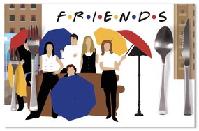 Sablio Prestieranie Seriál Priatelia FRIENDS Gauč pri fontáne: 40x30cm