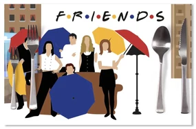 Sablio Prestieranie Seriál Priatelia FRIENDS Gauč pri fontáne: 40x30cm