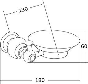Mexen príslušenstvo, ESTELA držiak na mydlo, čierna, 7011539-70