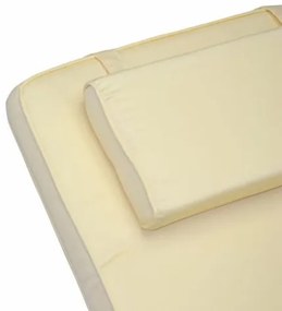 Divero Florentine 57035 Záhradné drevené lehátko + polstrovanie - béžové