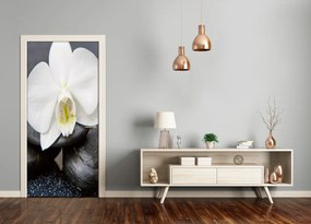 Fototapeta na dvere orchidea zen 95x205 cm