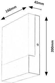 Rabalux 77098 - LED Vonkajšie nástenné svietidlo GIMONE LED/10W/230V IP44 biela