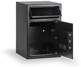 Nábytkový elektronický trezor s vhadzovacím otvorom, 520x350x350 mm, 37 L