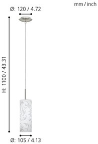 EGLO 90047 - luster závesný AMADORA 1 x E27/60W