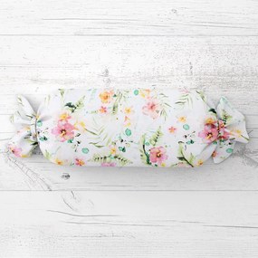 Biante Vankúš valec bonbon Sandra SA-283 Havajské kvety 15x40 cm
