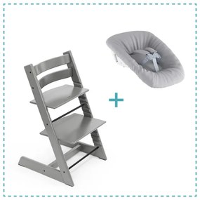 Stokke Tripp Trapp Storm Grey + Newborn set