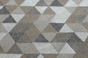 Koberec EKO SIZAL BOHO Casa Trojuholníky 2816 krém / taupe