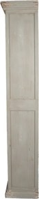 Bielo-šedá antik drevená knižnica Christiane - 80*36*195 cm