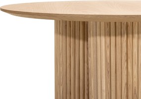 Okrúhly konferenčný stolík Vesby 100 cm dub prírodný/jaseň
