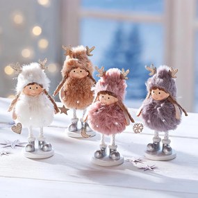 Weltbild Dekoratívne vianočné figúrky Zimné dievčatá, sada 4 ks