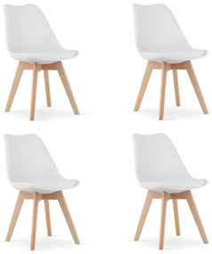 Set 4 stoličiek MARK biele