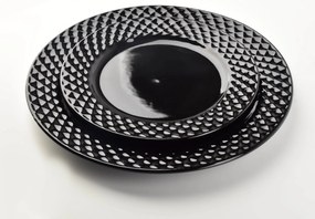 Súprava dezertných tanierov DIAMENT BLACK čierna
